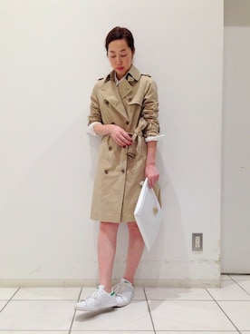 「NOMBRE IMPAIR（ノンブルアンペール）のアイテム（トレンチコート）」を使った、ritz.さん（レディース・162cm）の春コーディネート