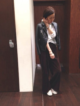 「NOMBRE IMPAIR（ノンブルアンペール）のアイテム（パーカー）」を使った、ritz.さん（レディース・163cm）の冬コーディネート