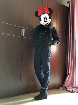 「MOUSSY（マウジー）のアイテム（サロペット/オーバーオール）」を使った、Mosqueen☑️さん（レディース・163cm）の秋コーディネート