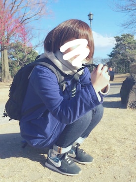 「ehka sopo（エヘカソポ）のアイテム（その他アウター）」を使った、manaさん（メンズ・152cm）の冬コーディネート