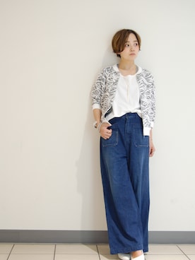 「DUL DE VERRE（ダルデベール）のアイテム（ブルゾン）」を使った、Noripiさん（レディース・157cm）の春コーディネート