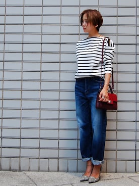 「アイテム（ハンドバッグ）」を使った、Noripiさん（レディース・157cm）の夏コーディネート