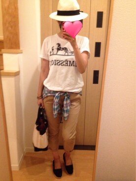 「Hapiness 10（ハピネステン）のアイテム」を使った、haruさん（レディース・157cm）の夏コーディネート