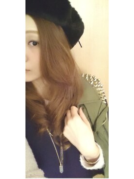 「THE RAGGED PRIEST（ザ・ラギド・プリースト）のアイテム（ミリタリージャケット）」を使った、CHiEさん（レディース・171cm）の冬コーディネート