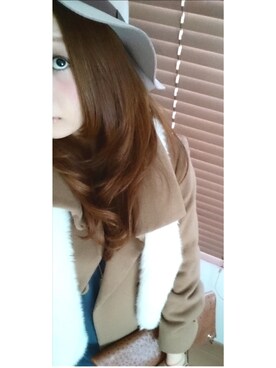 「スウェットワンピース」｜「アイテム（チェスターコート）」を使った、CHiEさん（レディース・171cm）の冬コーディネート