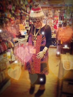 「アジャラのアイテム（ワンピース、その他）」を使った、maiさん（レディース・163cm）の秋コーディネート