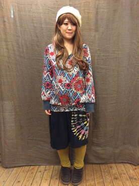 「アジャラのアイテム（トップス、その他）」を使った、maiさん（レディース・163cm）の秋コーディネート