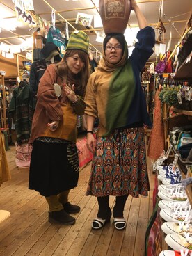 「アジャラのアイテム（トップス、その他）」を使った、maiさん（レディース・163cm）の秋コーディネート