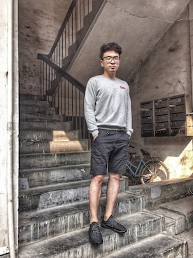 「BLACK UNITのアイテム」を使った、Skyr_Lvさん（メンズ・178cm）の秋コーディネート