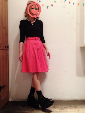 「Lily Brown」｜「アイテム（ハンチング/ベレー帽）」を使った、natsukiさん（レディース・151cm）の秋コーディネート