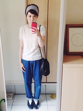 「ippei takei（イッペイタケイ）のアイテム」を使った、rieさん（レディース・160cm）の夏コーディネート