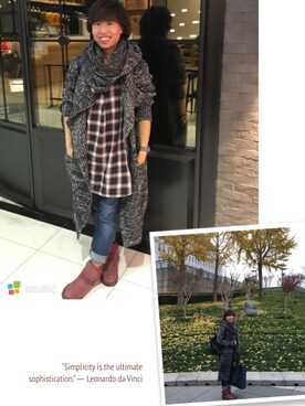 「Luxe（リュクス）のアイテム」を使った、🌲song🌲さん（レディース・155cm）の秋コーディネート