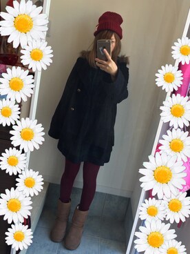 「チェックシャツワンピース」｜「アイテム（ジャケット/アウター）」を使った、りーぬ@おすし。さん（レディース・156cm）の秋コーディネート