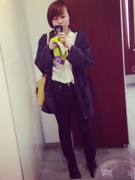 「RAY CASSIN（レイカズン）のアイテム（シャツワンピース）」を使った、ゆいさん（レディース・154cm）の夏コーディネート