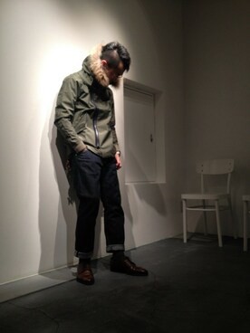 「rehacer（レアセル）のアイテム（モッズコート）」を使った、kskkatagiriさん（メンズ・174cm）の春コーディネート