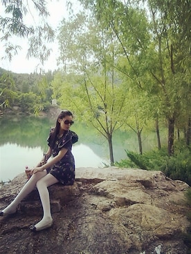 「AAのアイテム（ワンピース/ドレス）」を使った、林佳Jocelynさん（レディース・167cm）の春コーディネート