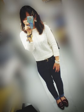 「パールアクセサリー」｜あやかさん（レディース・158cm）の秋コーディネート