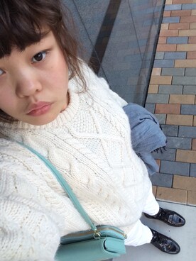 「Honeys（ハニーズ）のアイテム（ドレスシューズ）」を使った、KA13さん（レディース・156cm）の冬コーディネート