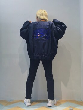 「SASQUATCHfabrix.（サスクワァッチファブリックス）のアイテム（ジャケット/アウター）」を使った、MKさん（レディース・147cm）の秋コーディネート