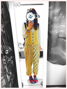 「MALAIKA（マライカ）のアイテム（オールインワン・サロペット）」を使った、@kaaさん（レディース・164cm）の春コーディネート
