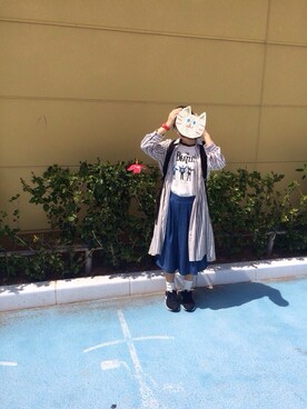 「AS KNOW AS plus（アズノゥアズプラス）のアイテム（シャツワンピース）」を使った、ひなのさん（レディース・155cm）の春コーディネート
