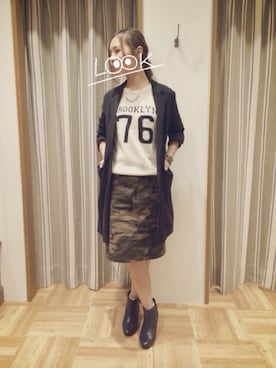 「Te chichi（テチチ）のアイテム（ブーティ）」を使った、natsukichiさん（レディース・157cm）の秋コーディネート