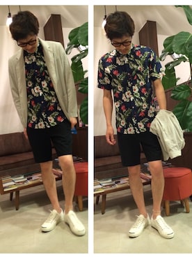 「メガネ病」｜comoさん（メンズ・178cm）の夏コーディネート