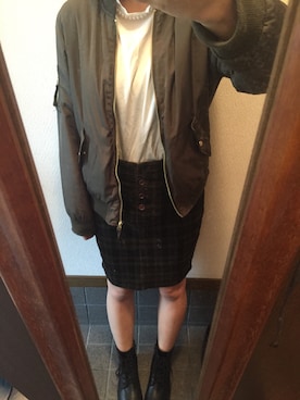 「ANOTHER BRANCH（アナザーブランチ）のアイテム（スカート）」を使った、hachiさん（レディース・159cm）の冬コーディネート