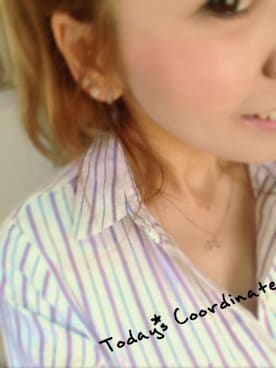 「COCO DEAL（ココディール）のアイテム（チュニック）」を使った、tomomo.5さん（レディース・167cm）の春コーディネート