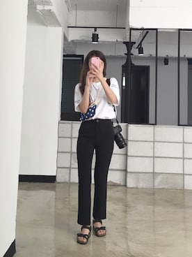 「imvely」｜「アイテム（サンダル）」を使った、hyeさん（レディース・158cm）の夏コーディネート