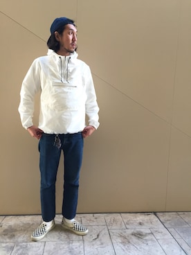 「Denime（ドゥニーム）のアイテム（ブルゾン）」を使った、sawadaさん（メンズ・175cm）の冬コーディネート