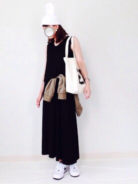 「NICE CLAUP（ナイスクラップ）のアイテム（ブルゾン）」を使った、IKUmamaさん（レディース・160cm）の夏コーディネート