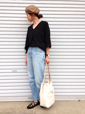 「FREAK'S STORE（フリークスストア）のDaniel Wellington/ダニエルウェリントン Classic Bristol 0511/0611 36mm（アナログ腕時計）」を使った、IKUmamaさん（レディース・159cm）の秋コーディネート