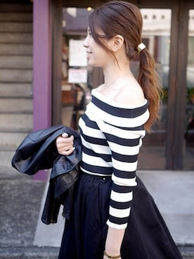 「Danny&Anne（ダニーアンドアン）のアイテム（ニット/セーター）」を使った、Danny&Anne STAFFさん（レディース・162cm）の冬コーディネート