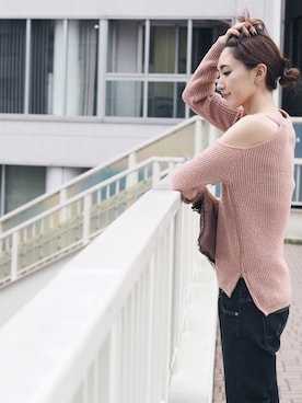 「Danny&Anne（ダニーアンドアン）のアイテム（ニット/セーター）」を使った、Danny&Anne STAFFさん（レディース・167cm）の秋コーディネート