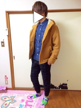 「HERE'S（HERE'S）のアイテム（トップス）」を使った、Y.TAKUMIさん（メンズ・188cm）の冬コーディネート