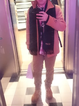 「アイテム（ピーコート）」を使った、kota aokiさん（メンズ・168cm・10代）の冬コーディネート
