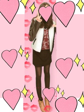 「rienda（リエンダ）のアイテム（ノーカラージャケット）」を使った、yuka⋆*✩⑅◡̈⃝*さん（レディース・162cm）の秋コーディネート