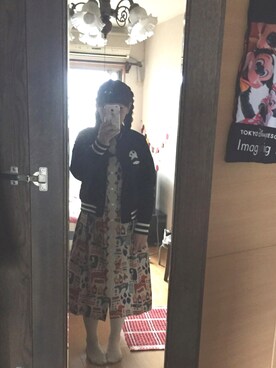 「新作」｜「アイテム（スタジャン）」を使った、ゆき♡さん（レディース・163cm）の秋コーディネート