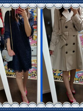 「JUSGLITTY（ジャスグリッティー）のアイテム（バッグ）」を使った、Tomomi Tanakaさん（レディース・155cm）の冬コーディネート