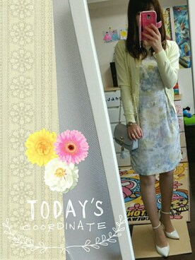 「JUSGLITTY（ジャスグリッティー）のアイテム（バッグ）」を使った、Tomomi Tanakaさん（レディース・155cm）の春コーディネート