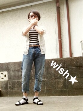「ボーイッシュ、夏コーデ」｜「アイテム（その他）」を使った、ひめもんさん（レディース・153cm）の夏コーディネート