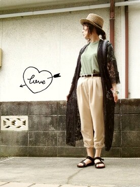 「present（プレゼント）のアイテム（ブレスレット）」を使った、ひめもんさん（レディース・153cm）の夏コーディネート