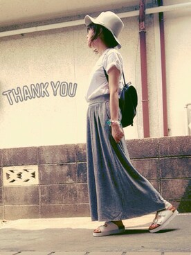 「present（プレゼント）のアイテム（ブレスレット）」を使った、ひめもんさん（レディース・153cm）の夏コーディネート