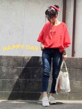 「Luz Llena (NEY)（ラズレナニー）のアイテム（アクセサリー）」を使った、ひめもんさん（レディース・154cm）の春コーディネート