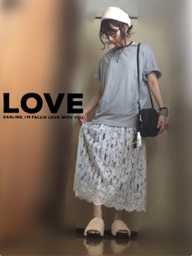 「Luz Llena (NEY)（ラズレナニー）のアイテム（アクセサリー）」を使った、ひめもんさん（レディース・154cm）の夏コーディネート