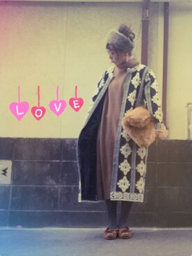 「服バカ」｜「アイテム（その他アウター）」を使った、ひめもんさん（レディース・153cm）の冬コーディネート