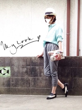 「present（プレゼント）のアイテム（ブレスレット）」を使った、ひめもんさん（レディース・153cm）の夏コーディネート