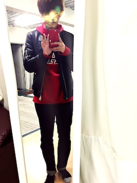 「GAP（ギャップ）のアイテム（マウンテンパーカー）」を使った、ゆうやさん（メンズ・171cm）の冬コーディネート