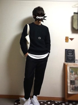 「H.O.B（エイチオービー）のアイテム（パンツ）」を使った、ならしょうさん（メンズ・169cm）の秋コーディネート